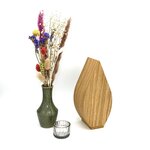 Houten kleine urn tulp Eikenhout | hu-DHU A 221