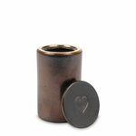 Keramische mini urn waxinelichtje bronskleurig  | wd-UCUTC04
