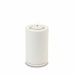 Keramische mini urn waxinelichtje effen wit  | wd-UCUTC05