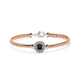 Zilver ros&eacute;goud vergulde armband met zirkonia | sy-BL 006