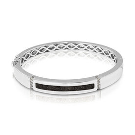 Zilveren armband gepolijst Groove met zirkonia | sy-BL 011