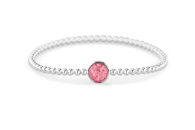 Zilveren bolletjes armband rond met zirkonia | sy-BL 028
