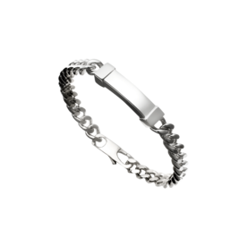Zilveren plaatarmband met asruimte | tw-400