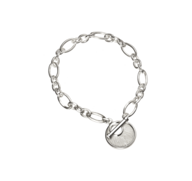 Schakelarmband met ronde bedel | tw-750