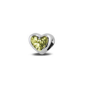 Zilveren bedel hart glad | sy-804 S