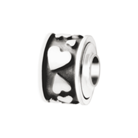 Kraal zilver met hartjes | tw-3005