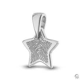 Atlantis Memorials hanger ster 16 mm met vingerafdruk glans | fp-HF 110.160