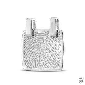 Atlantis Memorials hanger vierkant 21 mm met vingerafdruk glans | fp-HF 116.175