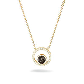 Hanger met diamant of zirkonia cirkel goud verguld | sy-601 SG