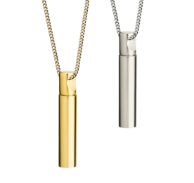 Zilveren hanger model buis rond met sluitdop| tw-319