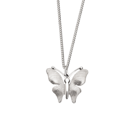 Vlinder in zilver met vingerafdruk | tw-738