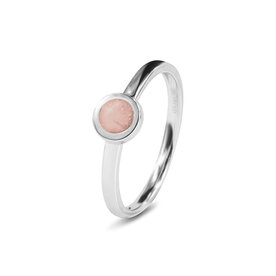 Zilveren as ring rond Stackable | sy-RG 012