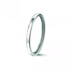 Zilveren aanschuif ring model rond stackable | sy-RG 026