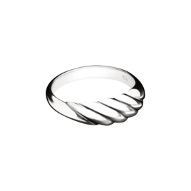 Zilveren elegante asring met roos ontwerp| tw-546