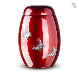 Glasfiber urn rood Vlinders | fp-GFU 203