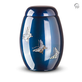 Glasfiber urn blauw Vlinders | fp-GFU 219