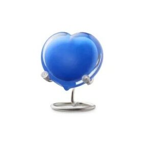 Glazen knuffelsteen hartvormig Memory-line baby blauw| er-U36PHBB
