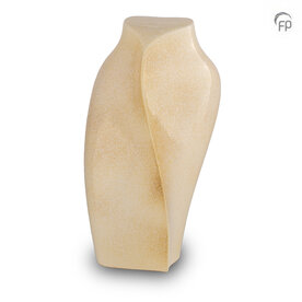 Keramische kunst urn Heart to Heart zandwit en beige | fp-FPE 002