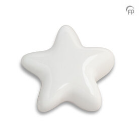 Keramische kunst urn keepsake Asteri ster in wit | fp-FPU 061