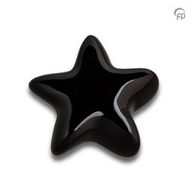 Keramische kunst urn keepsake Asteri ster in zwart | fp-FPU 062