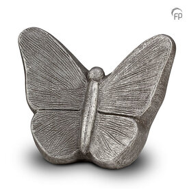 Keramische kunst urn Mariposa  zilverkleur | fp-FPU 058