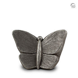 Keramische kunst urn Mariposa  zilverkleur Small| fp-FPU 058 S