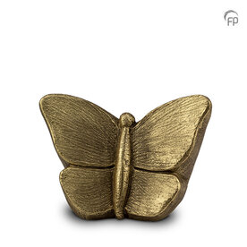Keramische kunst urn Mariposa  goudkleur Small| fp-FPU 059 S