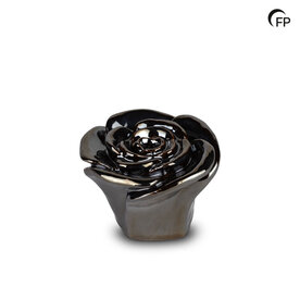Keramische kunst urn keepsake Rosa model roos zilverkleur | fp-FPU 079