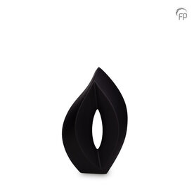 Keramische urn Mastaba mat zwart Venezia medium | fp-KU 060 M