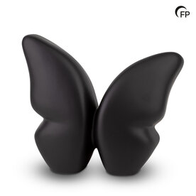 Keramische urn Mastaba vlinder mat zwart Butterfly | fp-KU 071
