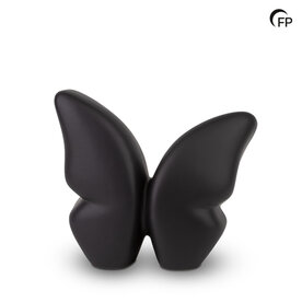 Keramische urn Mastaba vlinder mat zwart Butterfly | fp-KU 071 M