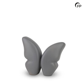 Keramische urn Mastaba vlinder mat lichtgrijs Butterfly small | fp-KU 073 S