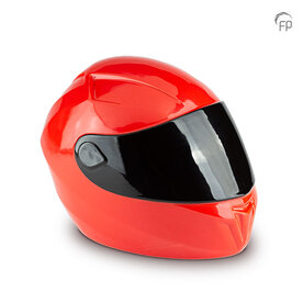 Keramische urn Mastaba briljantrood model motorhelm | fp-KU 123