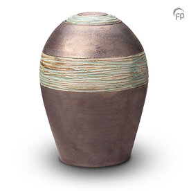 Keramische urn Pottery Bonny metallic en jade groen | fp-KU 304