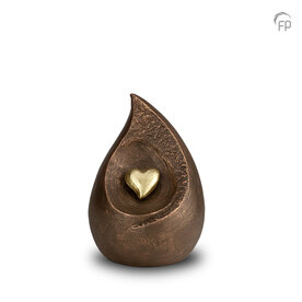 Keramische urn bronslaag Geert Kunen Traan van een liefdevolle herinnering | fp-UGK 097 B