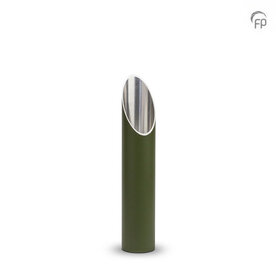 Stijlvolle aluminium design urn voor tuin of terras olijfgroen klein  | fp-CGS 006 S