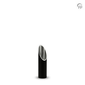 Stijlvolle aluminium design urn met waxinehouder zwart medium | fp-CGS 001 M