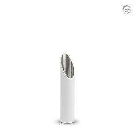 Stijlvolle aluminium design urn met waxinehouder wit groot  | fp-CGS 002 L