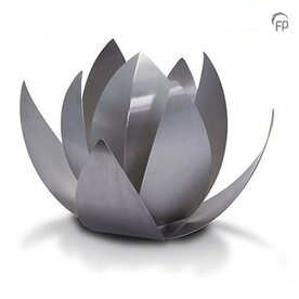 Elegante  urn van RVS duurzaam en stijlvol model Lotus  | fp-RVS 001
