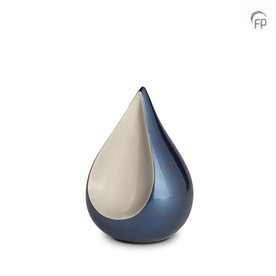 Metalen urn exclusieve FP-Originals collectie Teardrop blauw small | fp-FPU 103 S