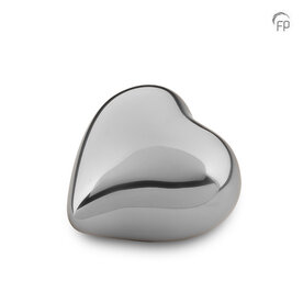 Metalen urn exclusieve FP-Originals collectie Odyssee hart zilverkleur keepsake | fp-FPU 124