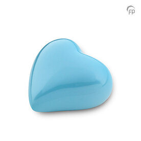 Metalen urn exclusieve FP-Originals collectie Odyssee hart pastel blauw keepsake | fp-FPU 125