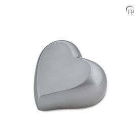 Metalen urn exclusieve FP-Originals collectie Odyssee hart zilverkleurig keepsake | fp-FPU 132