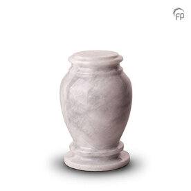 Klassieke natuurstenen urn met karakter in donkergrijs met lichtgrijs keepsake | fp-SU 6783 K
