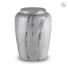 Traditionele natuurstenen urn met karakter lichtgrijs met donkergrijs | fp-SU 6785