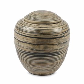 Stijlvolle urn van ecologisch hout bamboe 4.75 liter donkerbruin | wd-USTBU229