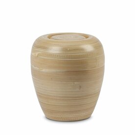 Stijlvolle mini urn van ecologisch hout bamboe 1 liter bruin | wd-USTBU231