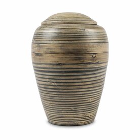 Stijlvolle urn van ecologisch hout bamboe 3 liter donkerbruin | wd-USTBU232