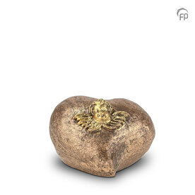 Troost urn keramisch engel op hart | fp-TU 008