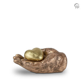 Troost urn keramisch hart in hand | fp-TU 012